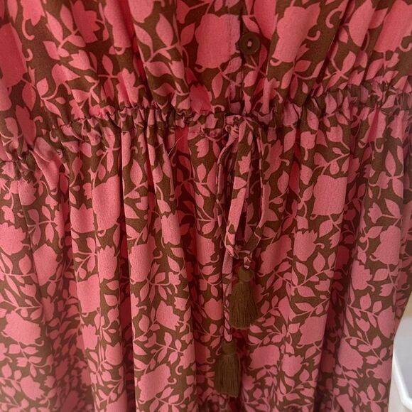 New Aakaa Pink and Brown Patterned Dress - Picture 4 of 6